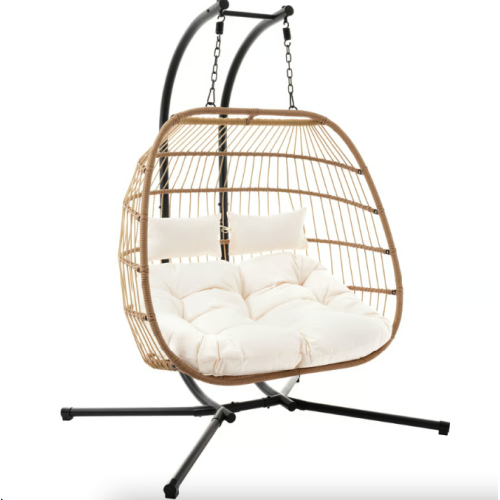 Підвісне крісло-кокон Rona двомісне бежеве (Di Volio ТМ)