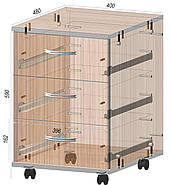 Тумба офісна ТМ-2, Антрацит, 400/480/590, фото 2