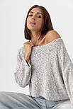 Кофта-павутинка з букле — сірий колір, ONE SIZE (є розміри), фото 4