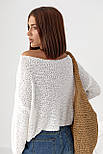 Кофта-павутинка з букле — молочний колір, ONE SIZE, фото 2