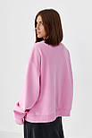 Теплий спортивний світшот з начосом — рожевий колір, ONE SIZE (є розміри), фото 2