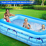 Надувний басейн з підсвічуванням, сімейний надувний басейн для дітей, дорослих, надувні басейни на сонячних батареях, фото 2