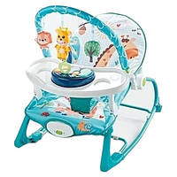 Дитячий шезлонг качалка для малюків музична з піаніно мелодіями та вібрацією Дитячі шезлонги для хлопчиків