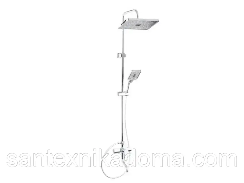 Змішувач з гусаком і із душовою системою тропічний душ ZEGOR (TROYA) EDN16-A183