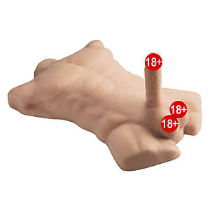 Торс з фаллоімітатором на присосці SilexD Apollo L Male Torso, суперреалістичний, термореактивний