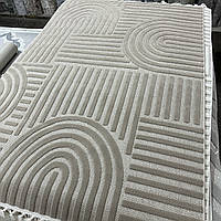 Килим в скандинавському стилі 3606C бежевий