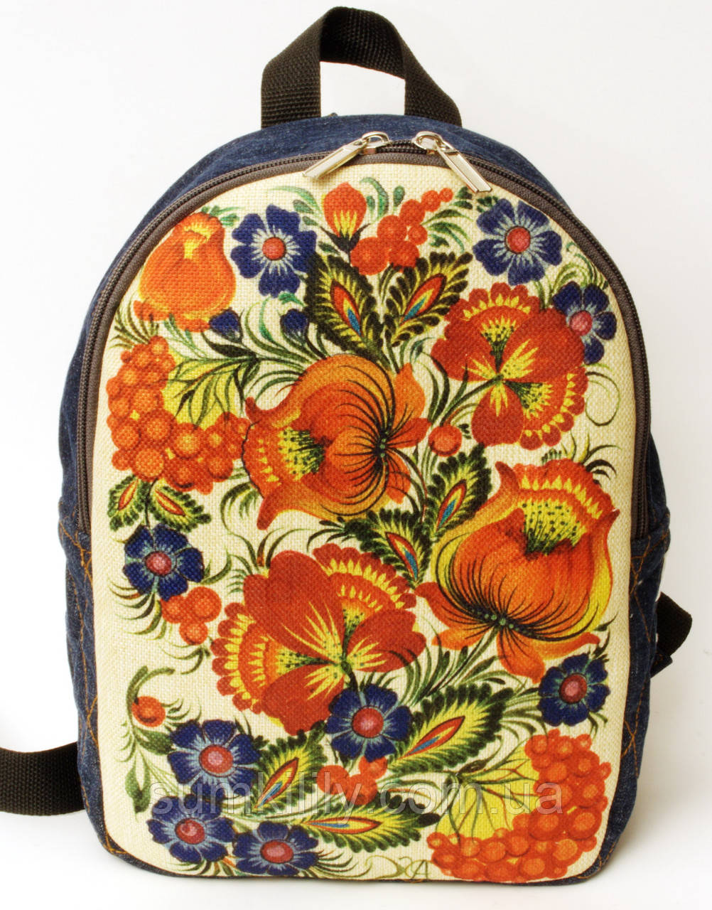 Джинсовий Рюкзак Достаток, фото 1