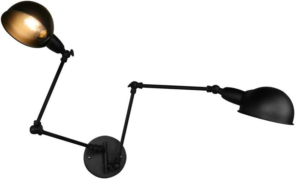 TRADE® Чорні ретро-регульовані настінні світильники У промисловому стилі Ковані стовпи з довгими важелями Настінна лампа, фото 1