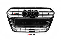 Передняя черная решетка с черной рамкой S-Style (2011-2014) для Ауди A6 C7