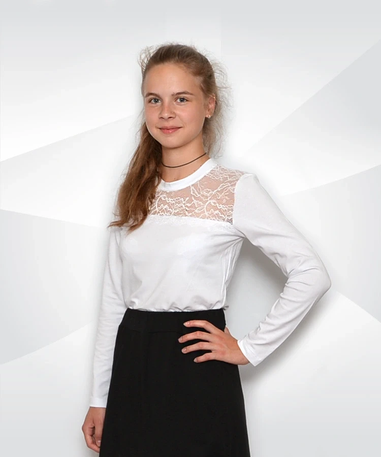 Блуза дитяча з гіпюром 01849 фулікра