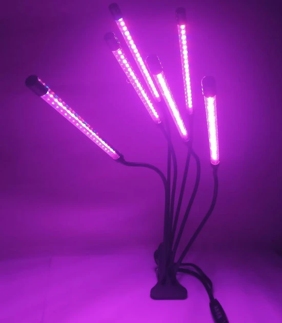 Фітолампа Led Plant Grow Leight USB на 6 ламп ( гнучка ) з таймером, фото 1