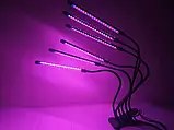 Фітолампа Led Plant Grow Leight USB на 6 ламп ( гнучка ) з таймером, фото 4