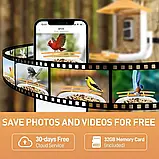 SOLIOM BF09 Шпаківня з камерою, годівниці для диких птахів, годівниця для птахів з камерою 1080P, фото 3