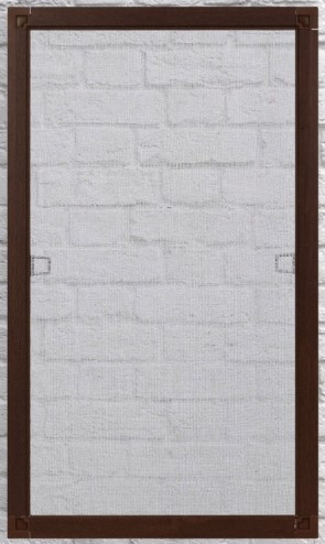 Москітна сітка з профілю ІДЕАЛ (з крилом), горіх