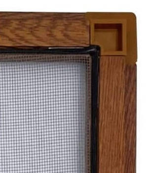 Москітна сітка з профілю ІДЕАЛ (з крилом), горіх, фото 3