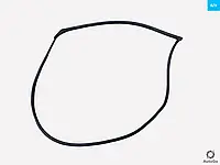 Ущільнювач дверей передній лівий Kia Rio II JB