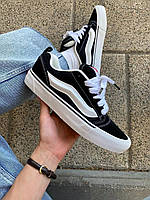 Кеди Vans Old Skool KNU black white premium чоловічі замшеві літні Кеди Vans knu жіночі унісекс
