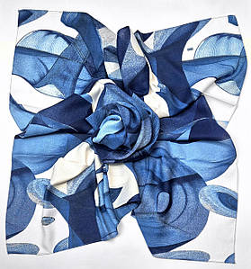 Хустка жіноча вовняна середнього розміру Шері блакитний