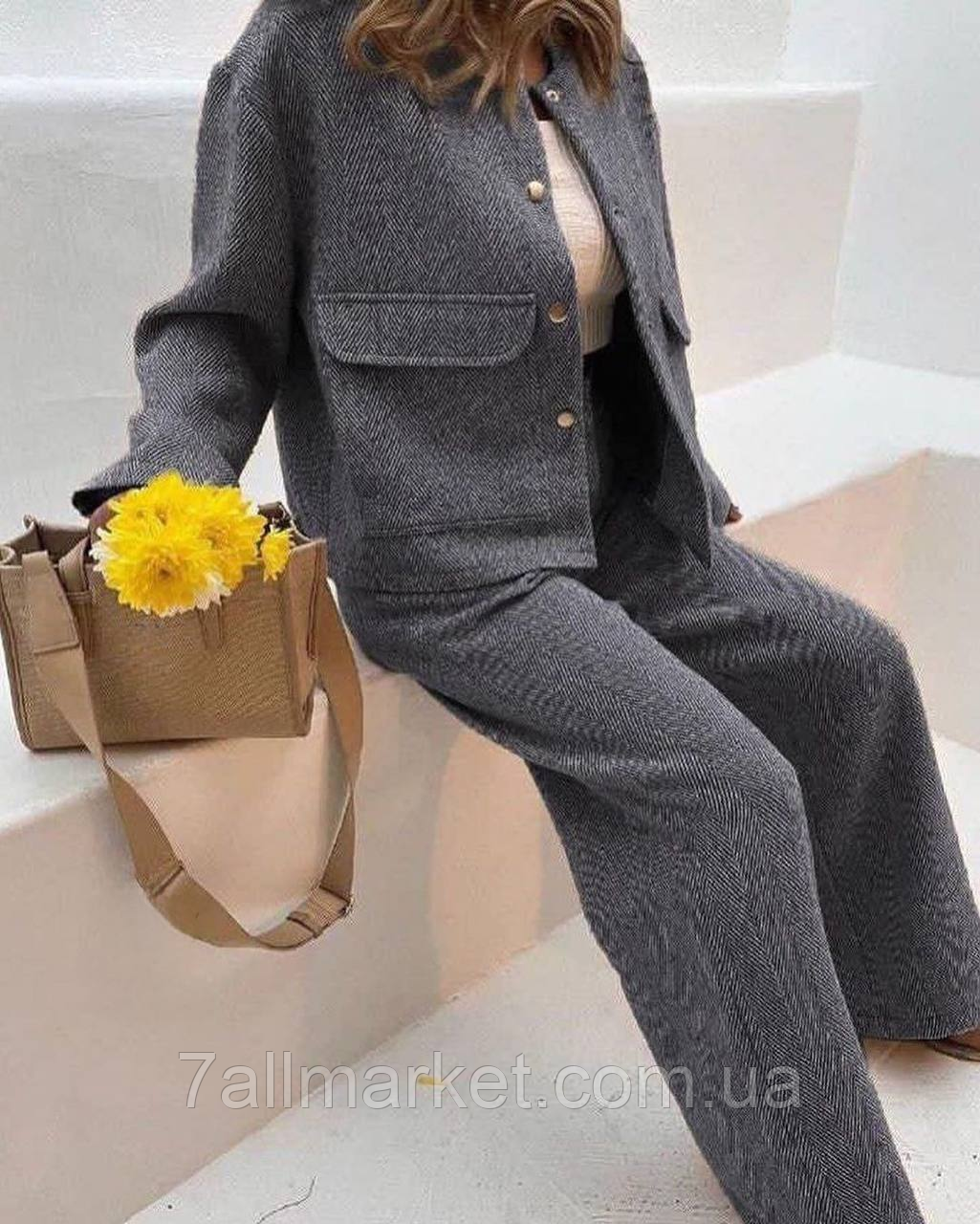 Костюм 2-ка жіночий кашеміровий (50-58) (3кв) "FemZone" недорого від прямого постачальника