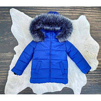 Детская зимняя куртка "Синий" 104-110см