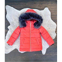 Детская зимняя куртка "Коралловый" 104-110см
