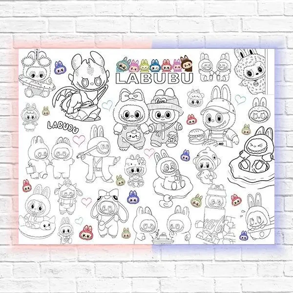Набір для творчості Розмальовка Лабубу 84х120 см Україна