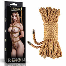 Натуральна мотузка для бондажу Rebellion Reign Natural Knot Bondage Rope, 10 м
