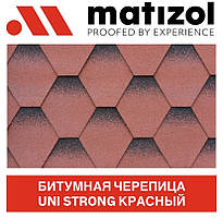 Бітумова черепиця MATIZOL UNI STRONG червоний з відтіненням