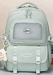 Рюкзак шкільний м'ятного кольору (висота 46 см)