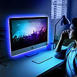 Світлодіодна стрічка Tayire 2 м USB 5 В, синя, 960 світлодіодів, димована COB-стрічка, CRI90+ 4 мм, світлодіодне підсвічування, фото 3