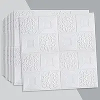 Самоклеюча 3д панель настінно-стельова 700*700*3.5мм, 3D панелі самоклеючі, декор для дому!