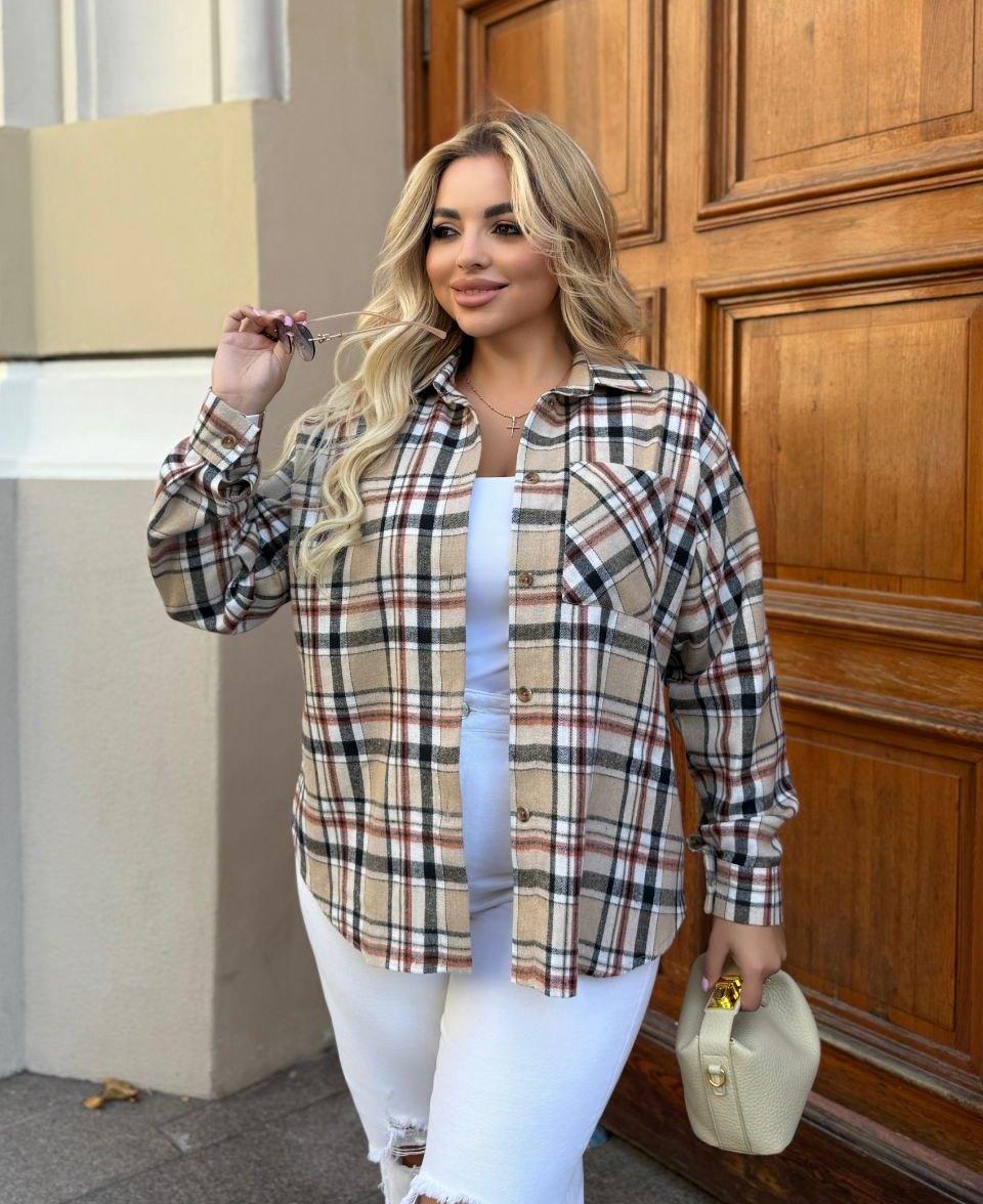 Сорочка жіноча в клітку 9789, фото 1