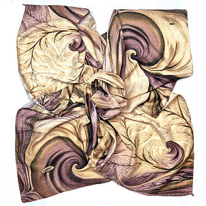 Хустка жіноча вовняна середнього розміру Шері бежевий/пудра