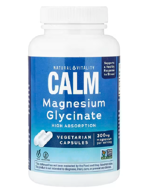 Гліцинат магнію Natural Vitality Calm Magnesium Glycinate 300 мг 180 капс.
