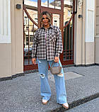 Сорочка жіноча в клітку 9790, фото 2