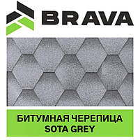 Бітумова черепиця BRAVA SOTA GREY Сірий