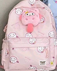 Рожевий рюкзак з іграшкою (висота 41 см)