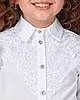 Блузка для дівчаток біла з мереживом розміри 128, 134 ZIRONKA, фото 6