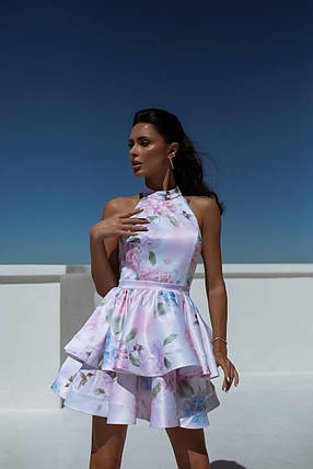 Жіноча квіткова сукня з пишною подвійною спідницею Sms9469, фото 1