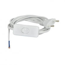 Мережевий кабель з євровилкою, 1.5 м провід білий 303/511 MZOPT