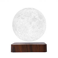 Магнітна левітаційна лампа HCNT Levitating Lamp Moon Dark Wood Grain
