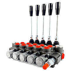 Гідророзподільник моноблочний 5P40 RENMAN (5 секцій, 40 л/хв)