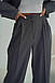 Жіночий класичний костюм у смужку у розмірах S-L широкі штани палаццо і вкорочений піджак тіар, фото 9