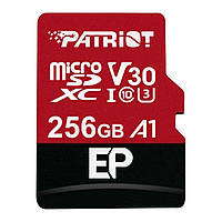 Карта пам&apos;яті microSDXC (UHS-1 U3) Patriot EP Series 256Gb class 10 V30 (R-100MB/s, W-80MB/s) (adapter SD)
