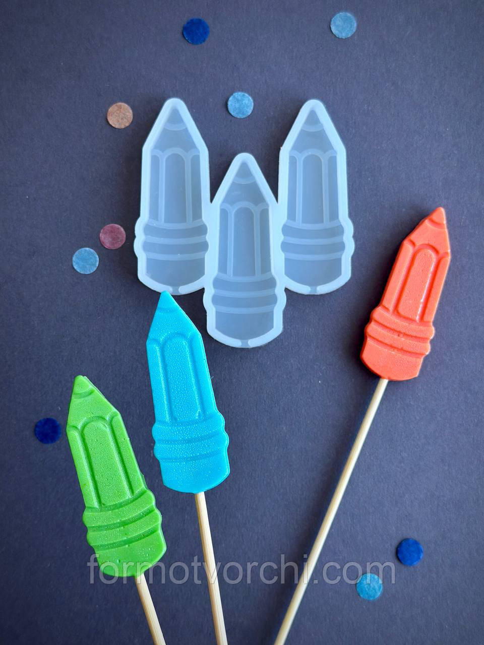 Силіконовий молд для льодяників "Олівець 1"