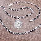 Жіноча срібна цепочка і ладанка-іконка Богородиця. Ланцюжок на шию жіночий бисмарк 925 проби 50 см, фото 10