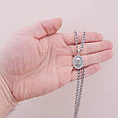 Жіноча срібна цепочка і ладанка-іконка Богородиця. Ланцюжок на шию жіночий бисмарк 925 проби 50 см, фото 3