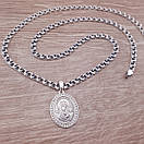 Жіноча срібна цепочка і ладанка-іконка Богородиця. Ланцюжок на шию жіночий бисмарк 925 проби 50 см, фото 9