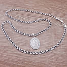 Жіноча срібна цепочка і ладанка-іконка Богородиця. Ланцюжок на шию жіночий бисмарк 925 проби 50 см, фото 7