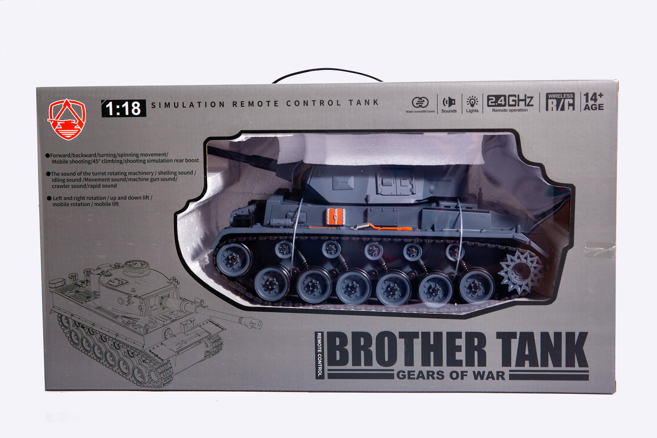 G239427-ZY021-827 БОЙОВИЙ ТАНК GERMAN PANTER III  акумуляторний радіокерований зі звуком  стріляє арбізом, фото 1